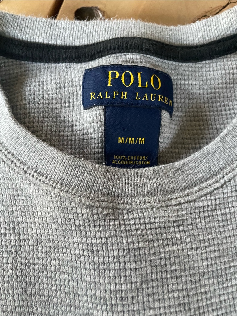 Polo by Ralph Lauren Gray Waffle Crewneck Sweatshirt